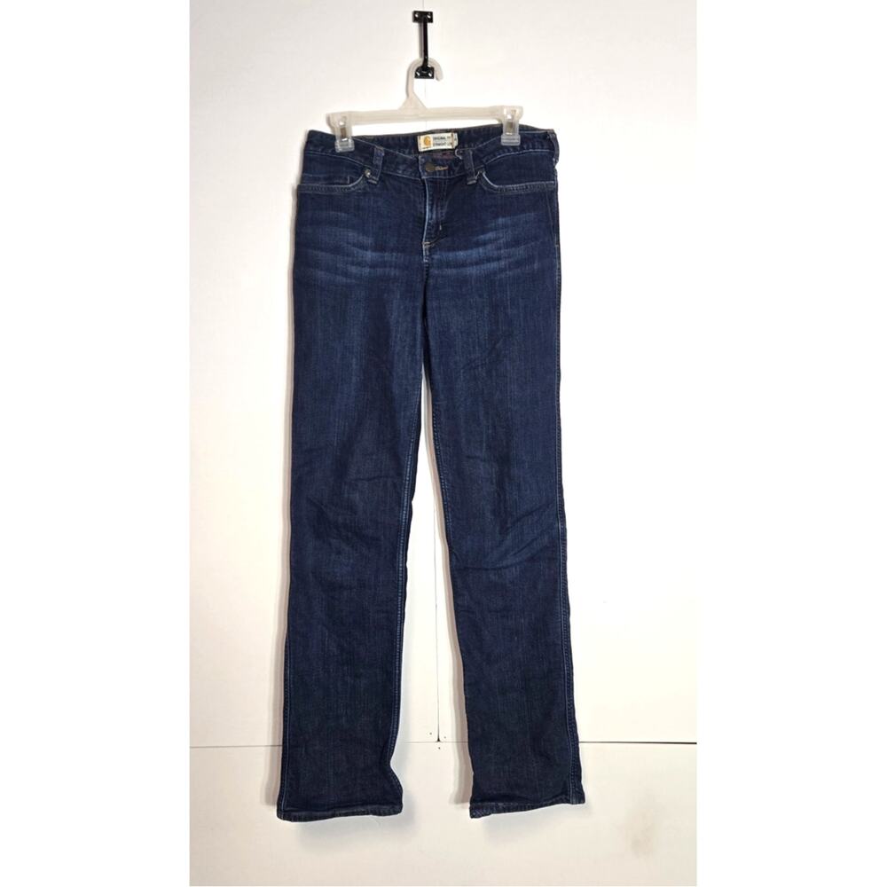 Carhartt Women's Original Fit Flannel Lined Jeans Size 8 Tall